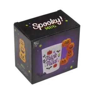 Decorated Pumpkin Handle Mug Puckator Spooky Trick or Treat image-4