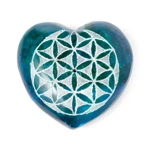 Soapstone Incense Holder Puckator Cœur Fleur de Vie Chakra image-2