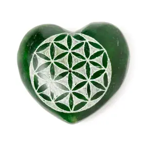 Soapstone Incense Holder Puckator Cœur Fleur de Vie Chakra image-3