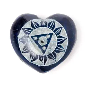 Porte-encens steatytowy Puckator Cœur gravé Chakra image-2