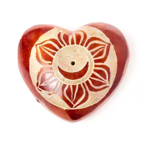 Porte-encens steatytowy Puckator Cœur gravé Chakra image-4