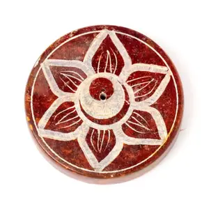 Steatite Incense Holder Engraved Circle Puckator Chakra image-2