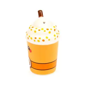 Ceramic Salt and Pepper Shaker Set Puckator Latte Epicé Citrouille Foodiemals image-3