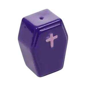 Dracula Coffin Ceramic Salt and Pepper Shaker Set Puckator Spooky image-2