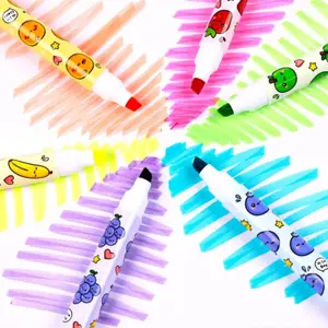 Scented Erasable Highlighters Puckator Foodiemals Fruits (x6) image-2