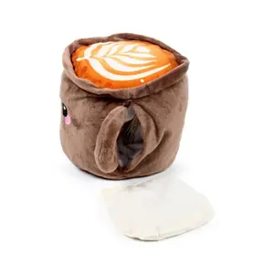 Cuddly Microwaveable Hot Water Bottle Cappuccino Puckator image-3