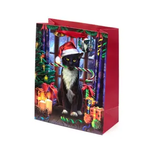 Krampus Cat Gift Bag Christmas Puckator Lisa Parker image-3