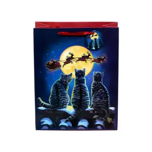 Christmas Cats Gift Bag Puckator Lisa Parker image-0