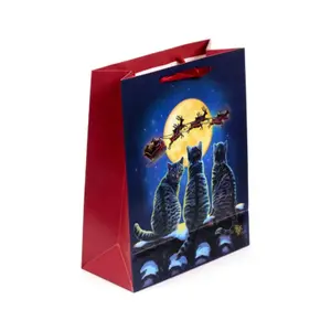 Christmas Cats Gift Bag Puckator Lisa Parker image-2