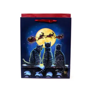 Christmas Cats Gift Bag Puckator Lisa Parker image-1
