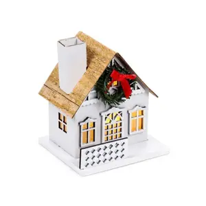 LED Christmas House Winter Wonders Wreath Puckator image-0