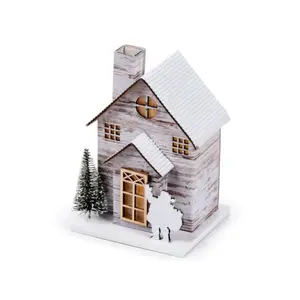 LED Birch Christmas House Puckator image-2