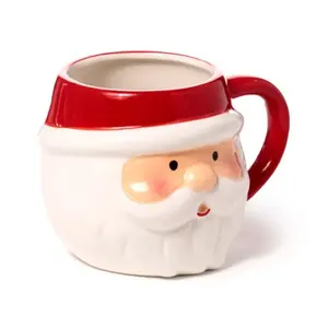 Ceramic Mug Father Christmas Head Puckator image-0