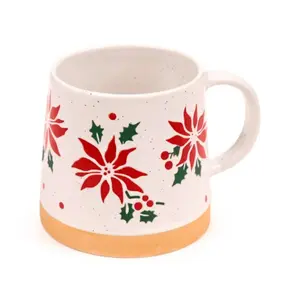 Stoneware Mug Puckator Poinsettia image-0