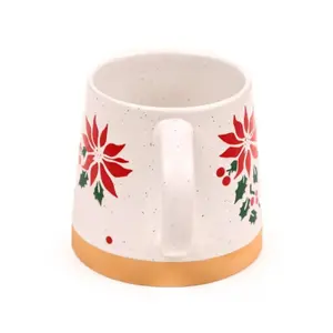 Stoneware Mug Puckator Poinsettia image-1