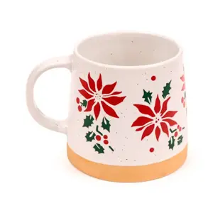 Stoneware Mug Puckator Poinsettia image-2