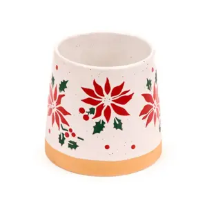Stoneware Mug Puckator Poinsettia image-3