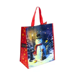 Reusable Tote Bag Christmas Cats & Snowman Puckator Lisa Parker image-0