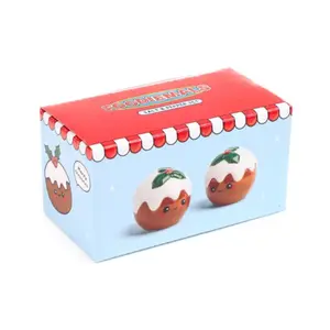 Ceramic Salt and Pepper Shaker Set Puckator Pudding de Noël Foodiemals image-4