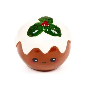 Ceramic Salt and Pepper Shaker Set Puckator Pudding de Noël Foodiemals image-1