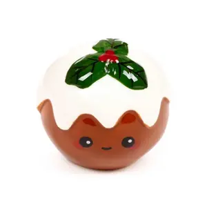 Ceramic Salt and Pepper Shaker Set Puckator Pudding de Noël Foodiemals image-2