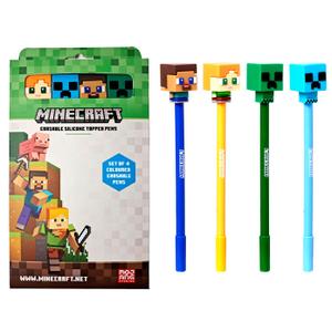 Coloured erasable pens Puckator Minecraft (x4)