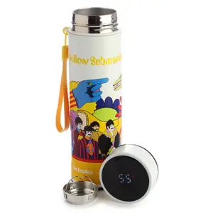 Isolierte Flasche aus rostfreiem Stahl mit Thermometer Puckator image-0