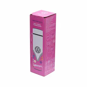 Insulated stainless steel water bottle with digital thermometer hot or cold drinks van bus combi vw t1 sum Puckator Volkswagen image-2