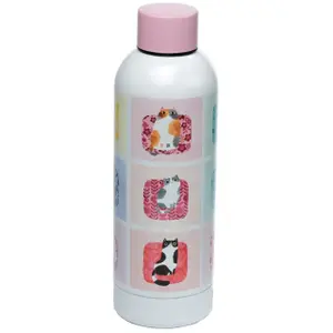 Insulated stainless steel cat flask Puckator Angie Rozelaar Planet Cat image-1