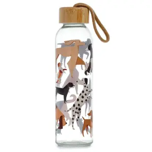 Botella de cristal con tapón de bambú para perros Puckator Bambou Barks image-0