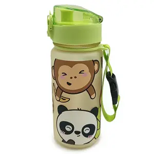 Unbreakable, reusable water bottle with children's infuser Puckator adoramals Wild image-0