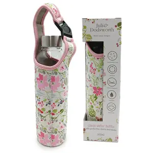 Botella de cristal con fundas de transporte Puckator Julie Dodsworth image-0