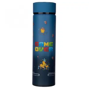 Isolierte Edelstahlflasche mit Digitalthermometer heiße oder kalte Getränke Videospiel Puckator Game Over image-0