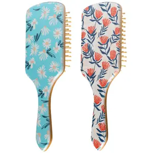 Bamboo hairbrush pick of the bunch 2021 flowers Puckator image-0