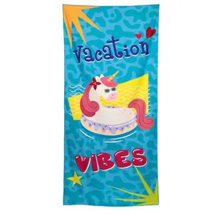 Serviette de plage en microfibre Puckator Vacation Vibes Licorne image-0
