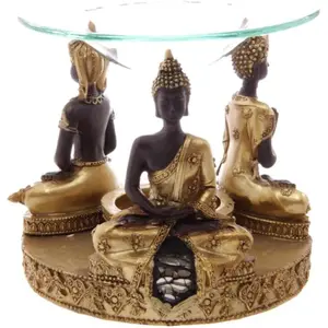 Brûleur à huile bouddha thaï mosaique en verre Puckator image-1