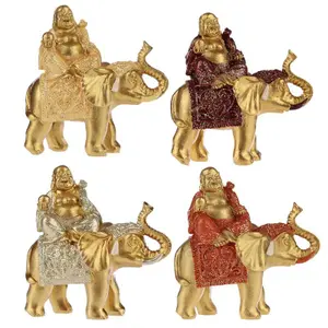 Lucky charm decoration with sparkly elephant Puckator Bouddha image-2
