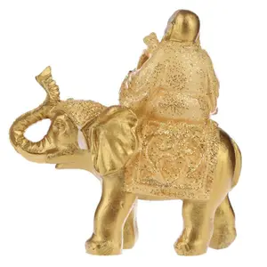 Lucky charm decoration with sparkly elephant Puckator Bouddha image-1