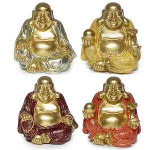 Mini Buddha Figurine Glücksbringer Glitzer Puckator image-0