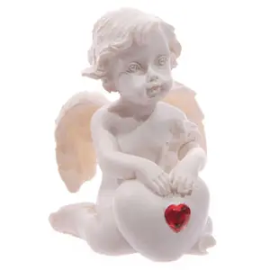 Seated cherub with heart Puckator image-0