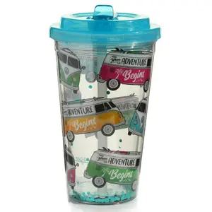 Double-walled pvc cup Volkswagen surf adventure Puckator image-3