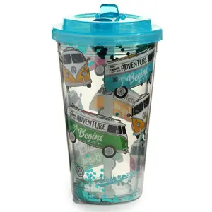Double-walled pvc cup Volkswagen surf adventure Puckator image-1