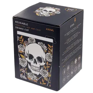 Taza térmica aislante de acero inoxidable Puckator Skulls & Roses image-4