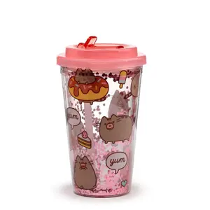 Tumbler with gourmet straw Puckator Pusheen image-1