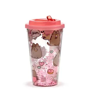 Tumbler with gourmet straw Puckator Pusheen image-4