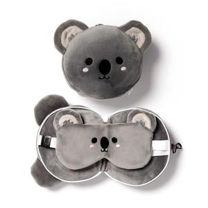 Cuscino da viaggio Koala Puckator peluché 2-en-1 avec Masque Yeux