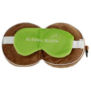 Cuscino da viaggio in peluche 2 in 1 con maschera per gli occhi Lazy restazz Puckator image-2