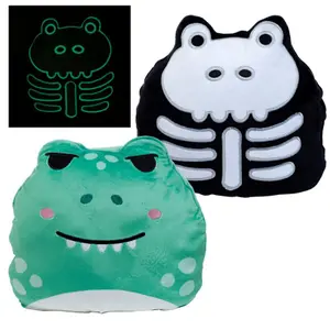 Reversible glow-in-the-dark plush toy with Velcro Puckator Squidglys Adoramals Adorasaur le Dinosaure image-2