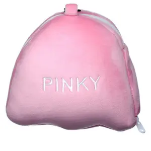 Coussin de voyage Fantôme rose Puckator pac man peluché 2-en-1 avec Masque Yeux image-3