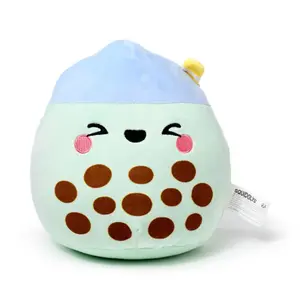 Foodiemals Squidglys Plush - Matcha Bubble Tea Puckator image-0